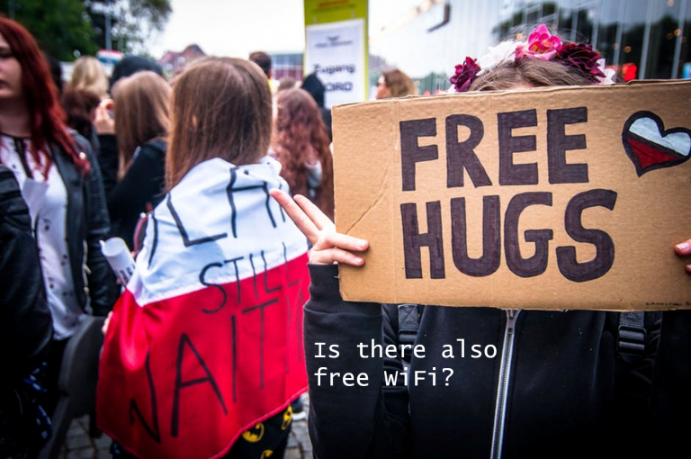 Free Hugs and Free WiFi