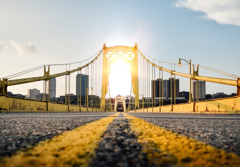 Worm's Eye View Sixth Street Bridge