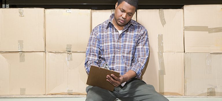 Depressed Warehouse Worker