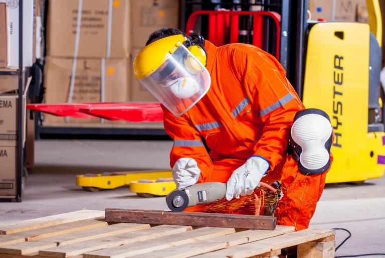 Industrial Worker with Tool