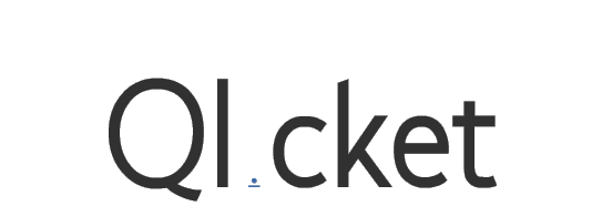 Qlicket White Logo Animated with i and Megaphone Moving
