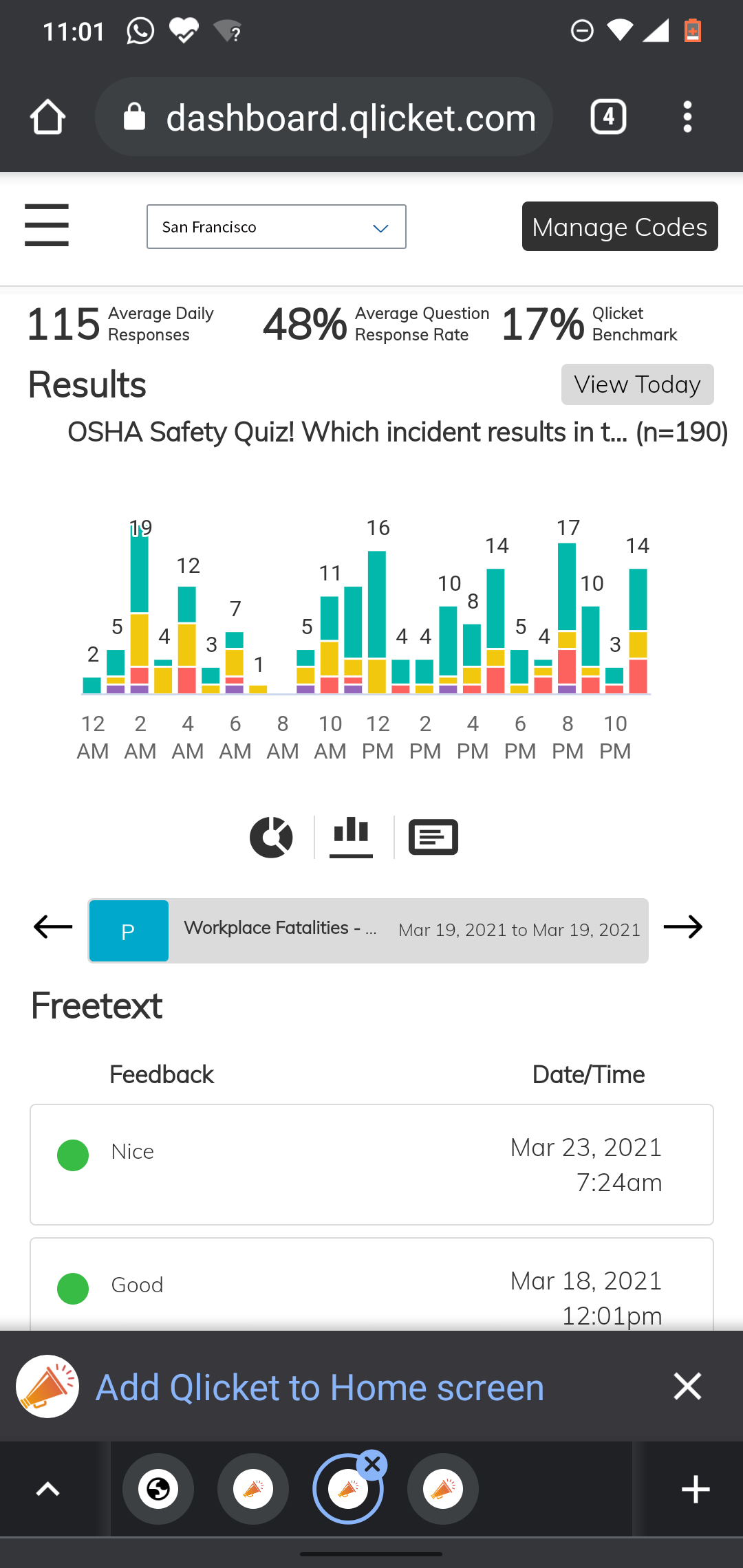 Qlicket Mobile Dashboard