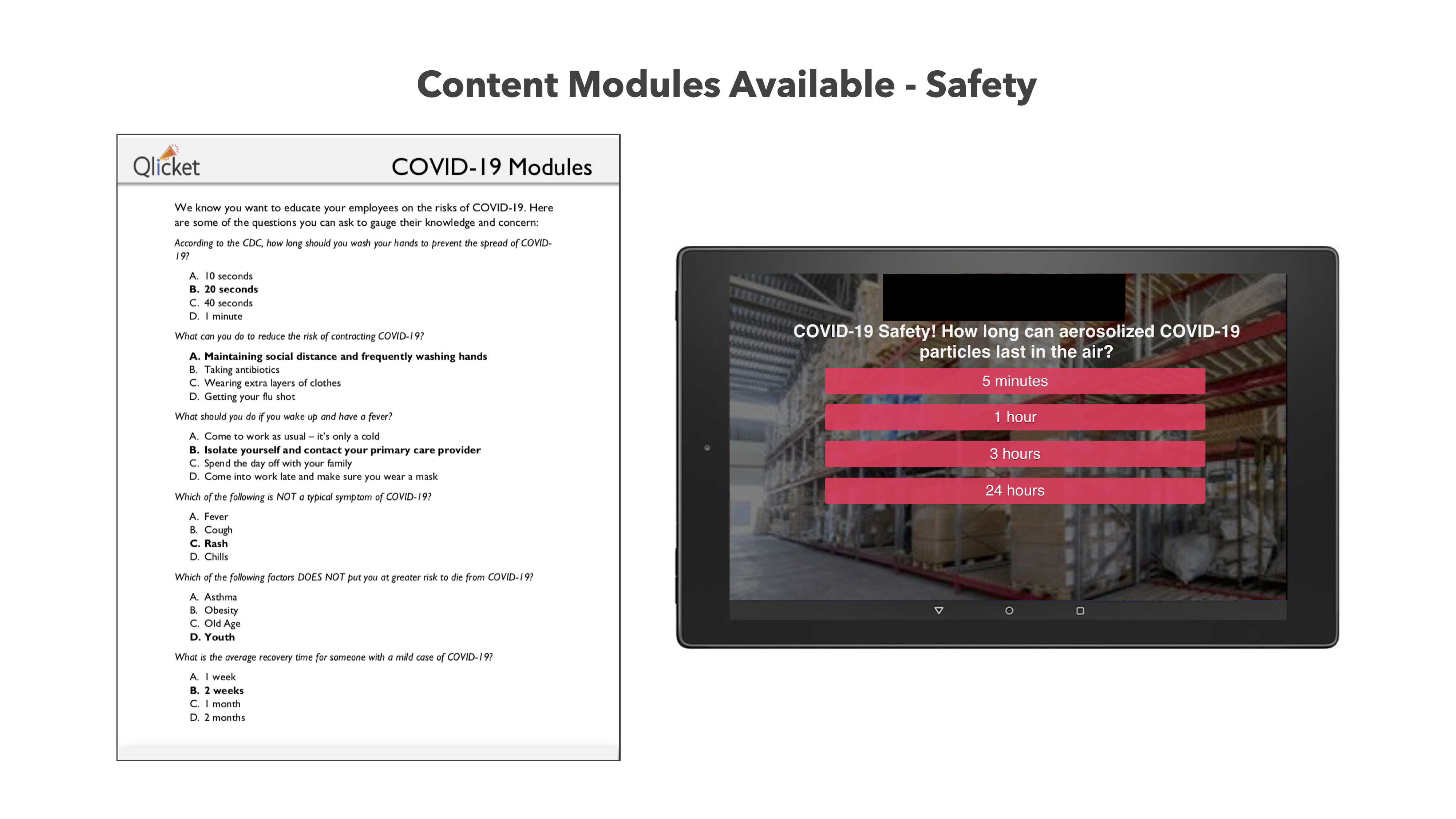 COVID Safety Module Slide